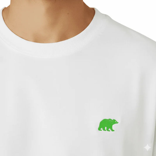 CAMISETA BEAR POCKET OVERSIZED WHITE LIME