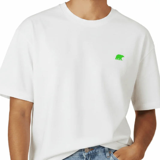CAMISETA BEAR POCKET OVERSIZED WHITE LIME