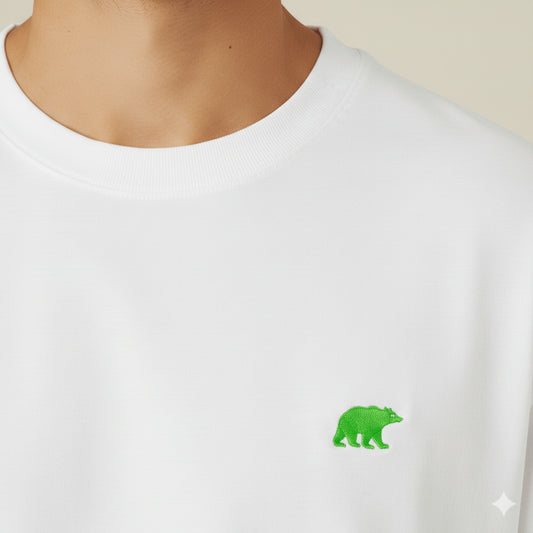 CAMISETA BEAR POCKET OVERSIZED WHITE LIME