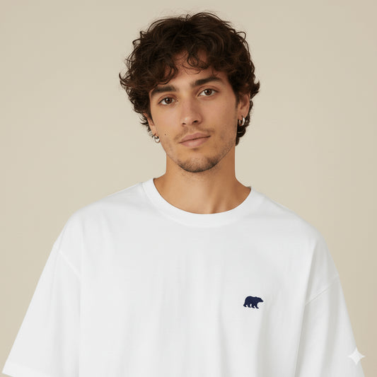 CAMISETA BEAR POCKETO WHITE NAVY