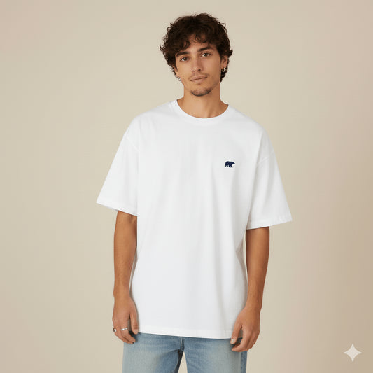 CAMISETA BEAR POCKETO WHITE NAVY