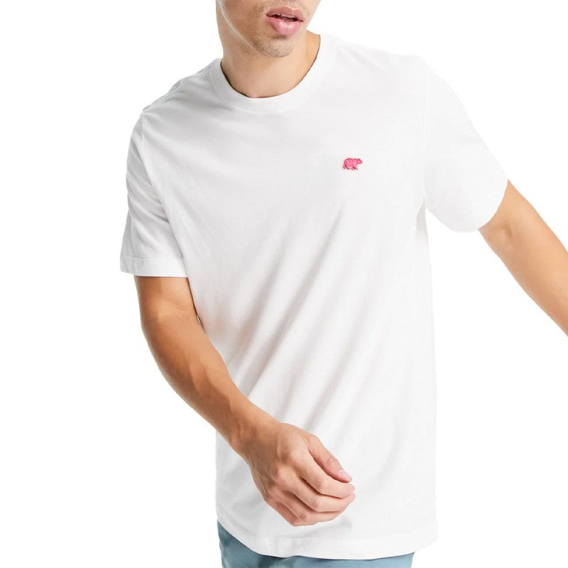 CAMISETA BEAR POCKET WHITE DEEPPINK