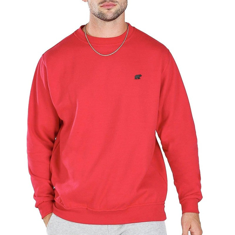 SUDADERA BEAR POCKET RED NAVY
