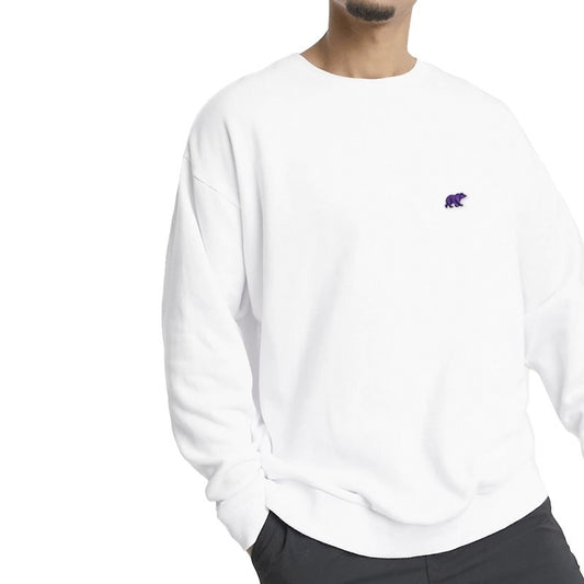 SUDADERA BEAR POCKET WHITE NAVY