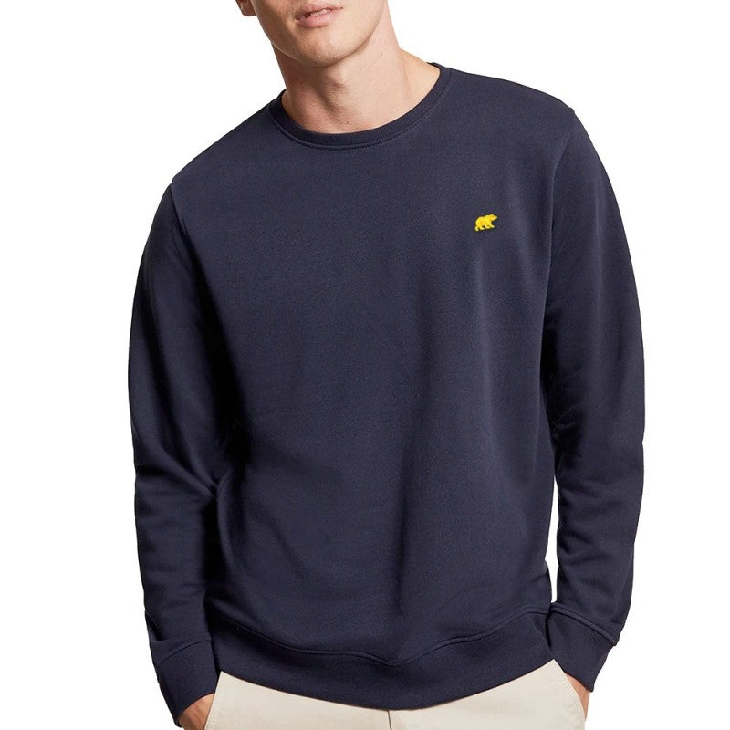 SUDADERA BEAR POCKET NAVY GOLD
