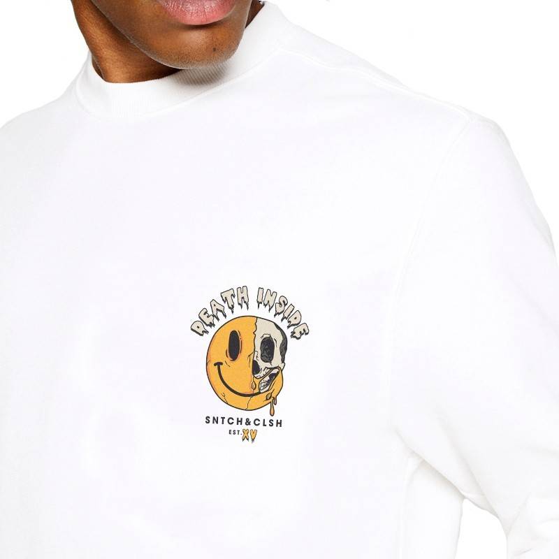 SUDADERA DEATH INSIDE WHITE