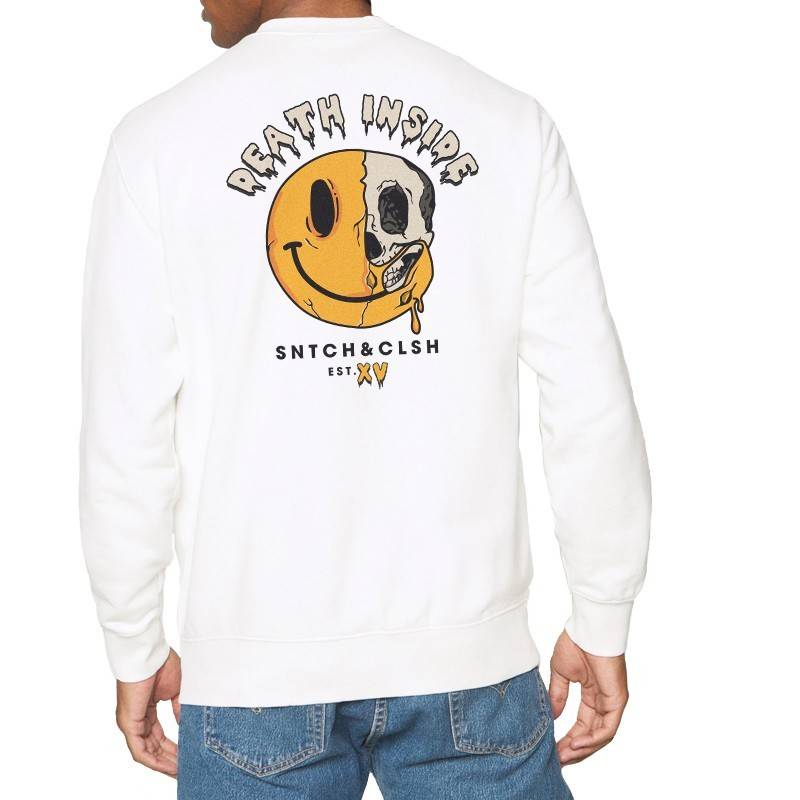 SUDADERA DEATH INSIDE WHITE