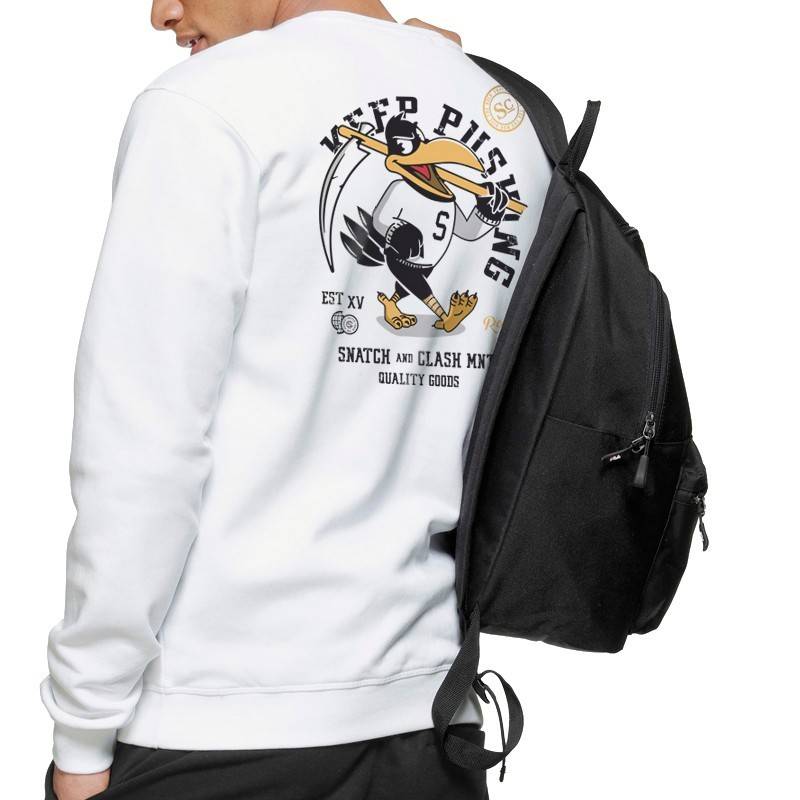 SUDADERA KEEP CREW WHITE