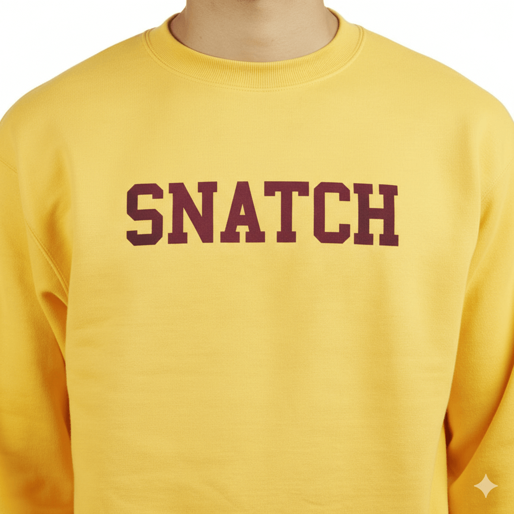 SUDADERA CREW VARSITY GOLD