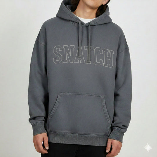 SUDADERA HOODIE VARSITY GREY